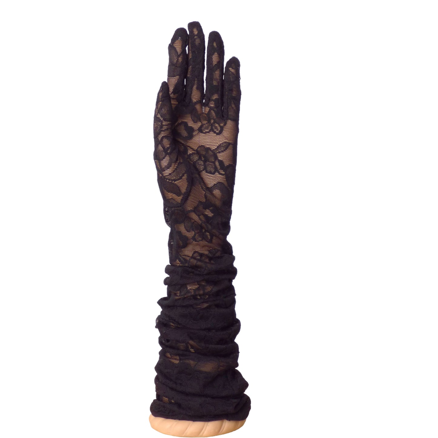 VERSACE- 2023 Black Lace Gloves, Size 8