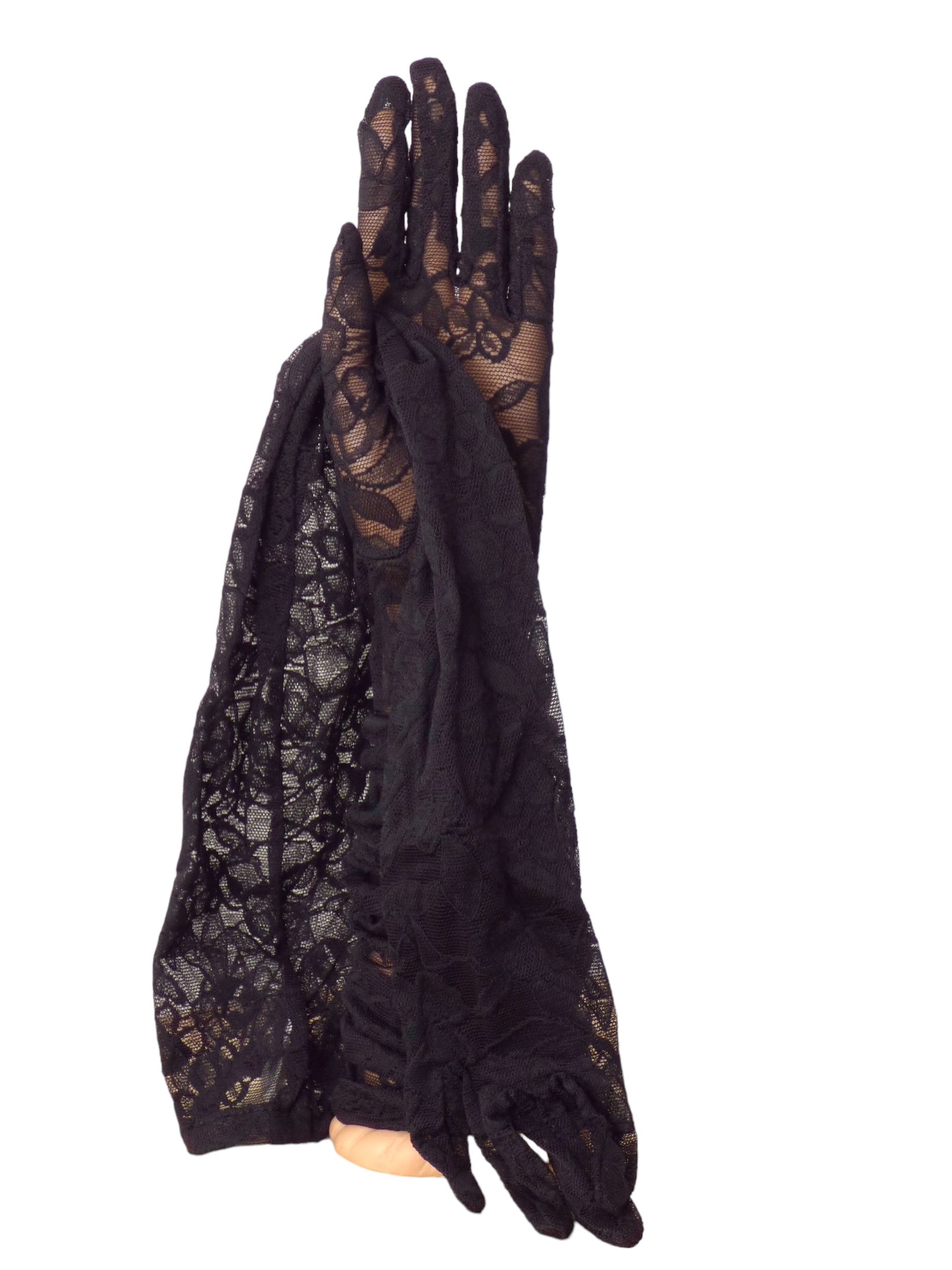 VERSACE- 2023 Black Lace Gloves, Size 8