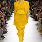 MAX MARA- 2019 Yellow Cotton One Shoulder Dress, Size 10