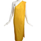 MAX MARA- 2019 Yellow Cotton One Shoulder Dress, Size 10