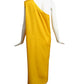 MAX MARA- 2019 Yellow Cotton One Shoulder Dress, Size 10