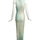 SELF PORTRAIT- Ombre Crystal Bodycon Gown, Size 0