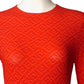 FENDI X SKIMS- NWT 2021 Orange Logo Print Bodysuit, Size 2