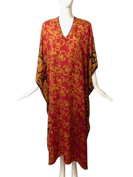 1980s Paisley Print Caftan,  One Size