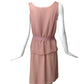 LANVIN- Pink Chiffon & Crepe Fringed Dress, Size 8