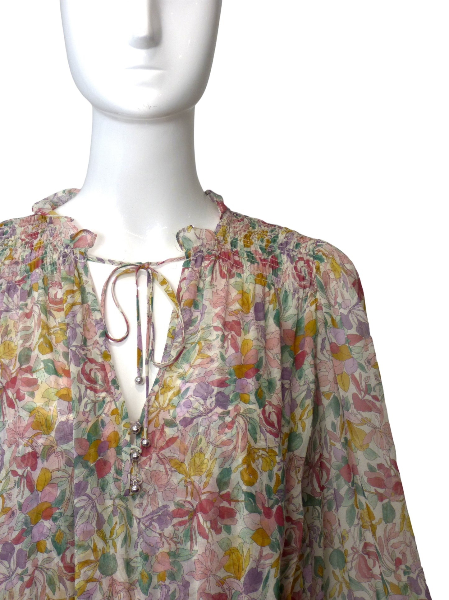 VERONICA BEARD- NWT Floral Chiffon Peasant Dress, Size 4