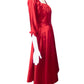 MOLLIE PARNIS- 1950s Scarlet Satin Dress, Size 6