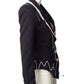 1990s Black & White Soutache Blazer, Size 2