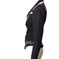 1990s Black & White Soutache Blazer, Size 2