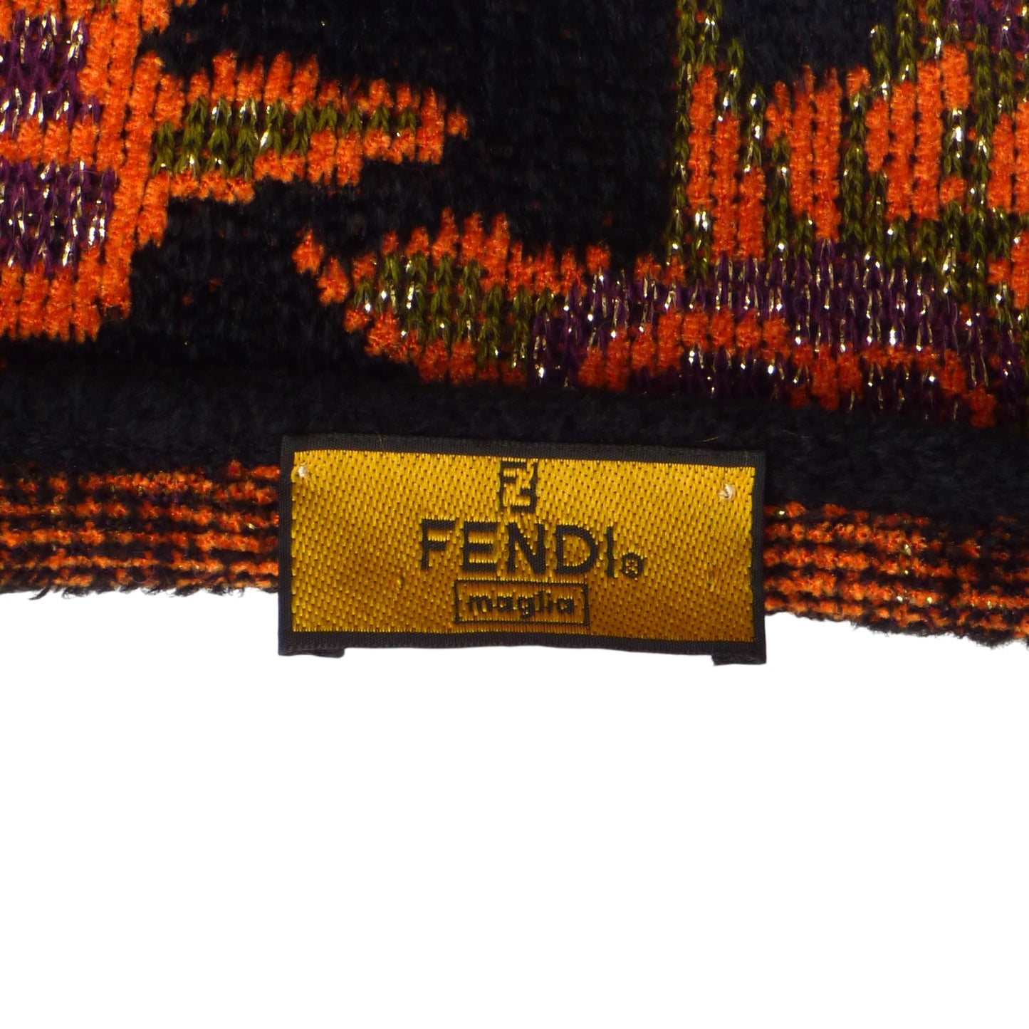 FENDI- 1990s Chenille Cardigan Sweater, Size 6