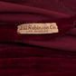 1940s AS IS Burgundy Velvet Beaded Gown, Size 8