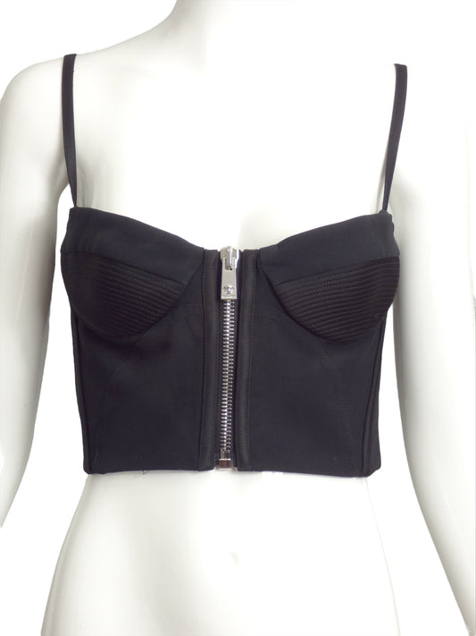 VERSACE- NWT 2023 Black Crepe Bustier, Size 10