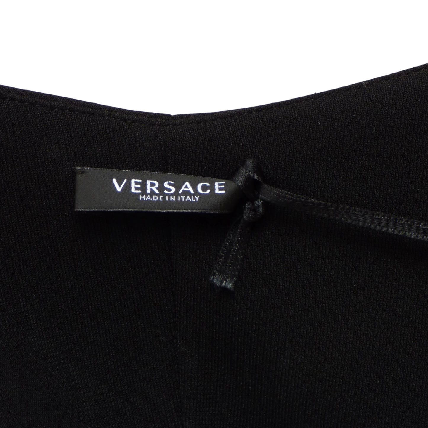 VERSACE- NWT 2023 Black Crepe Bustier, Size 10