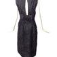 NINA RICCI- 1960s Black Brocade Midi Dress, Size 8