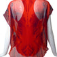 ALEXANDER MCQUEEN- 2010 Floral Silk Overlay Blouse, Size 8