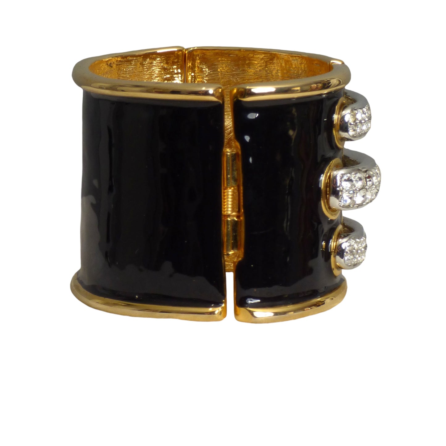 KENNETH J LANE- 1990s Enamel & Rhinestone Cuff