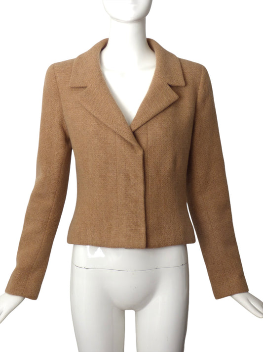 CHANEL-2000 Camel Cashmere Jacket, Size 8