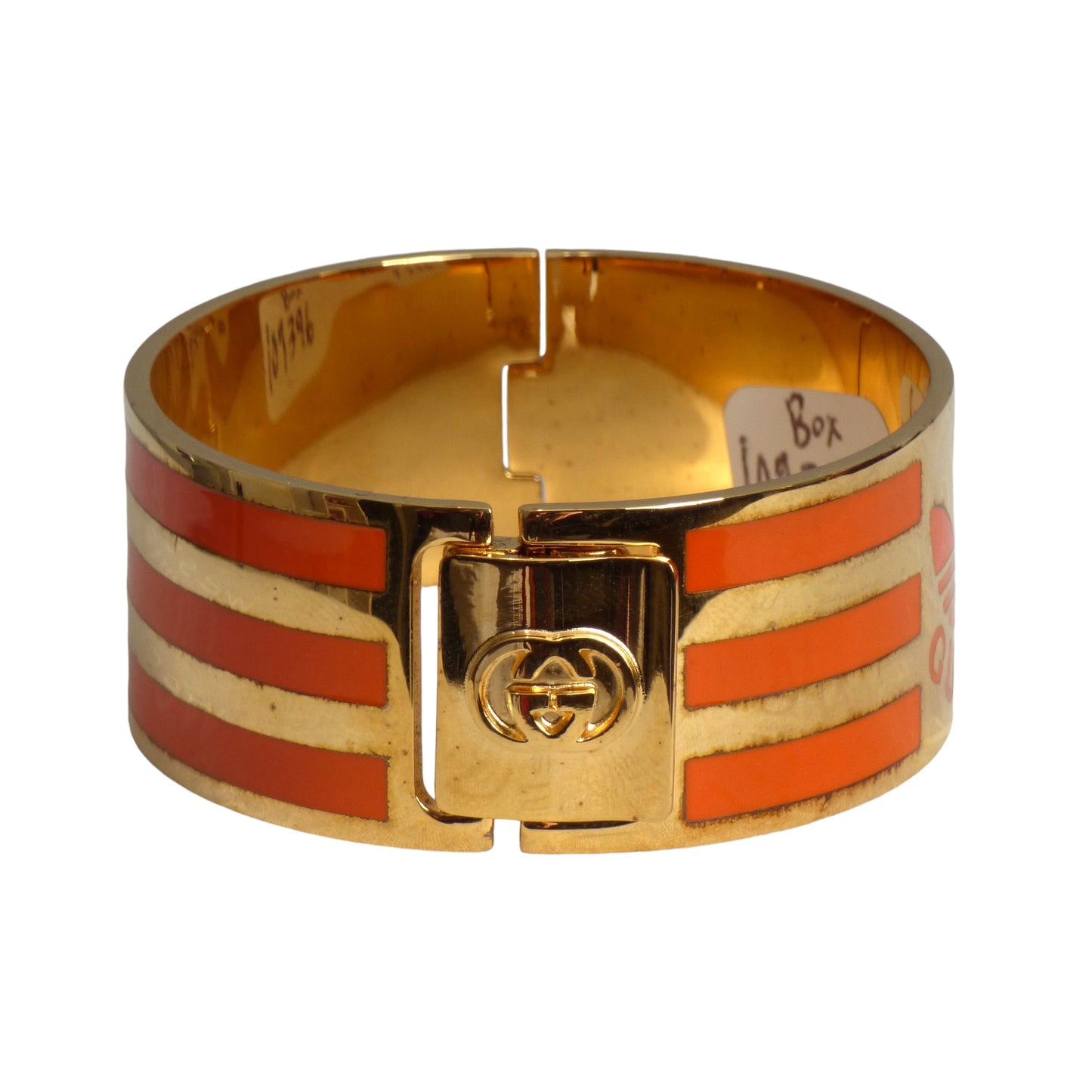 GUCCI X ADIDAS- 2022 Gold & Orange Enamel Cuff