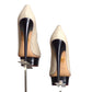 CHARLOTTE OLYMPIA- Linen Cap Toe Platform Pumps, Size 39.5