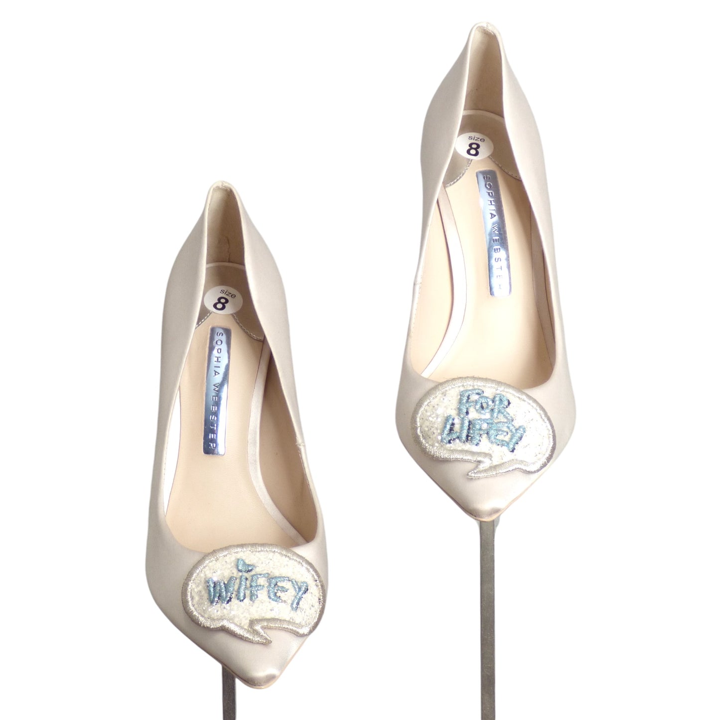 SOPHIA WEBSTER- "Wifey For Lifey" Wedding Pumps, Size 38.5