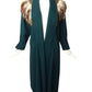 1980s Green Wool & Feather Trimmed Coat, Size 6