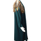 1980s Green Wool & Feather Trimmed Coat, Size 6