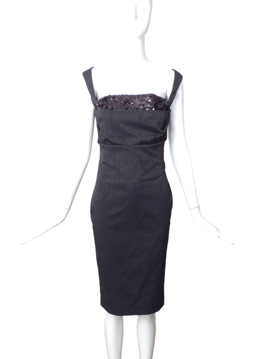 VIVIENNE WESTWOOD- NWT 2013 Black Sequin Corset Dress, Size 6