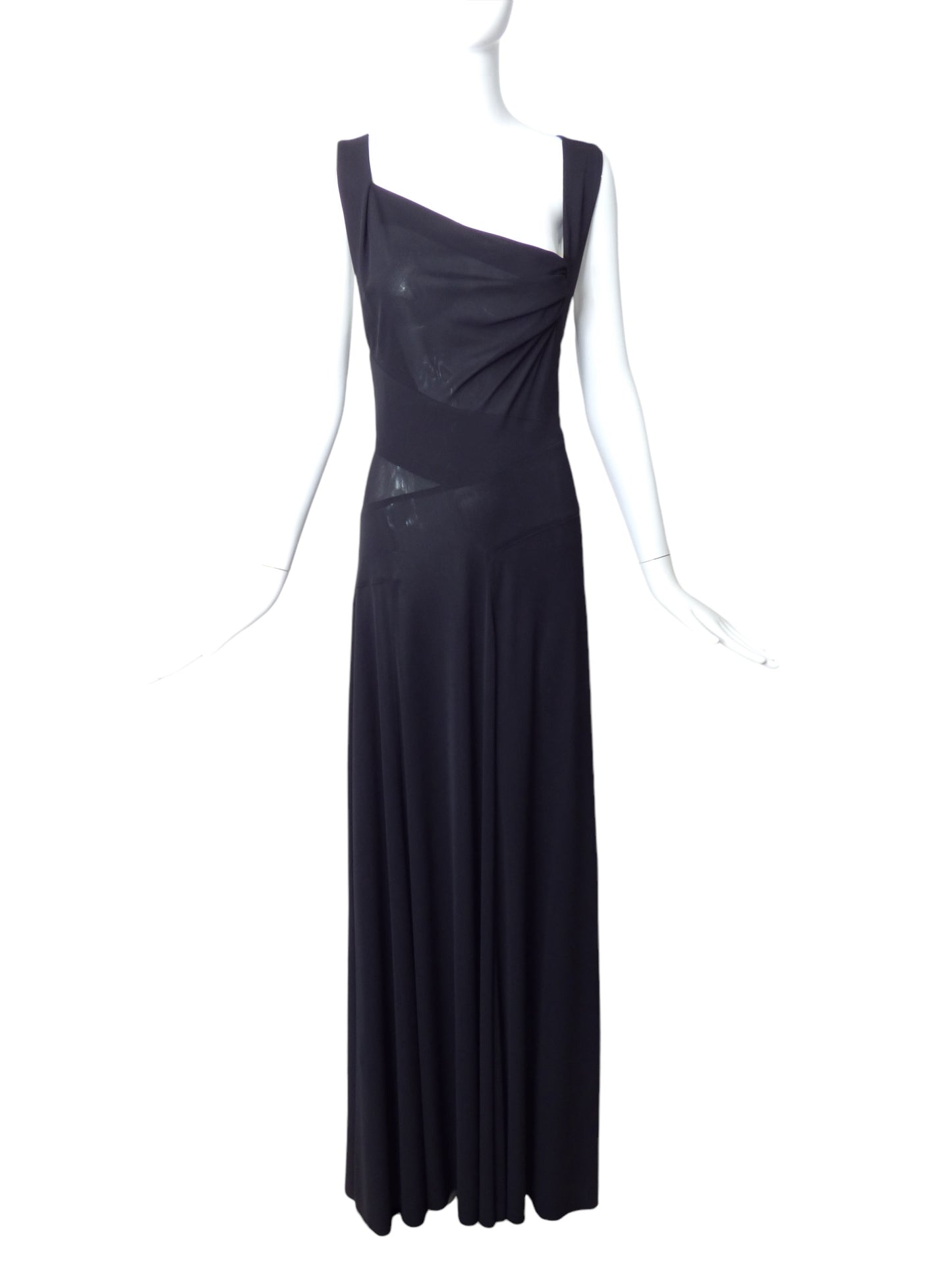 ALAIA- NWT Black Jersey Knit Evening Gown, Size 10