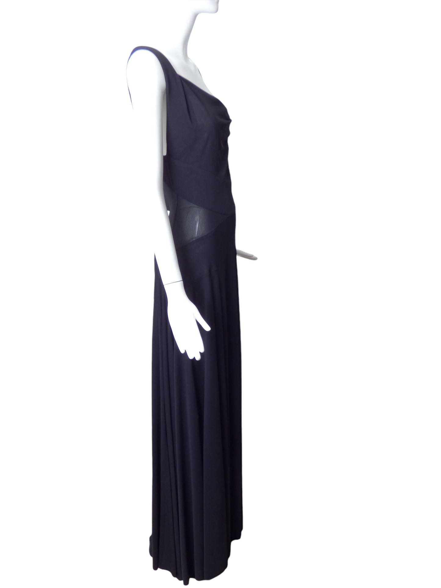 ALAIA- NWT Black Jersey Knit Evening Gown, Size 10