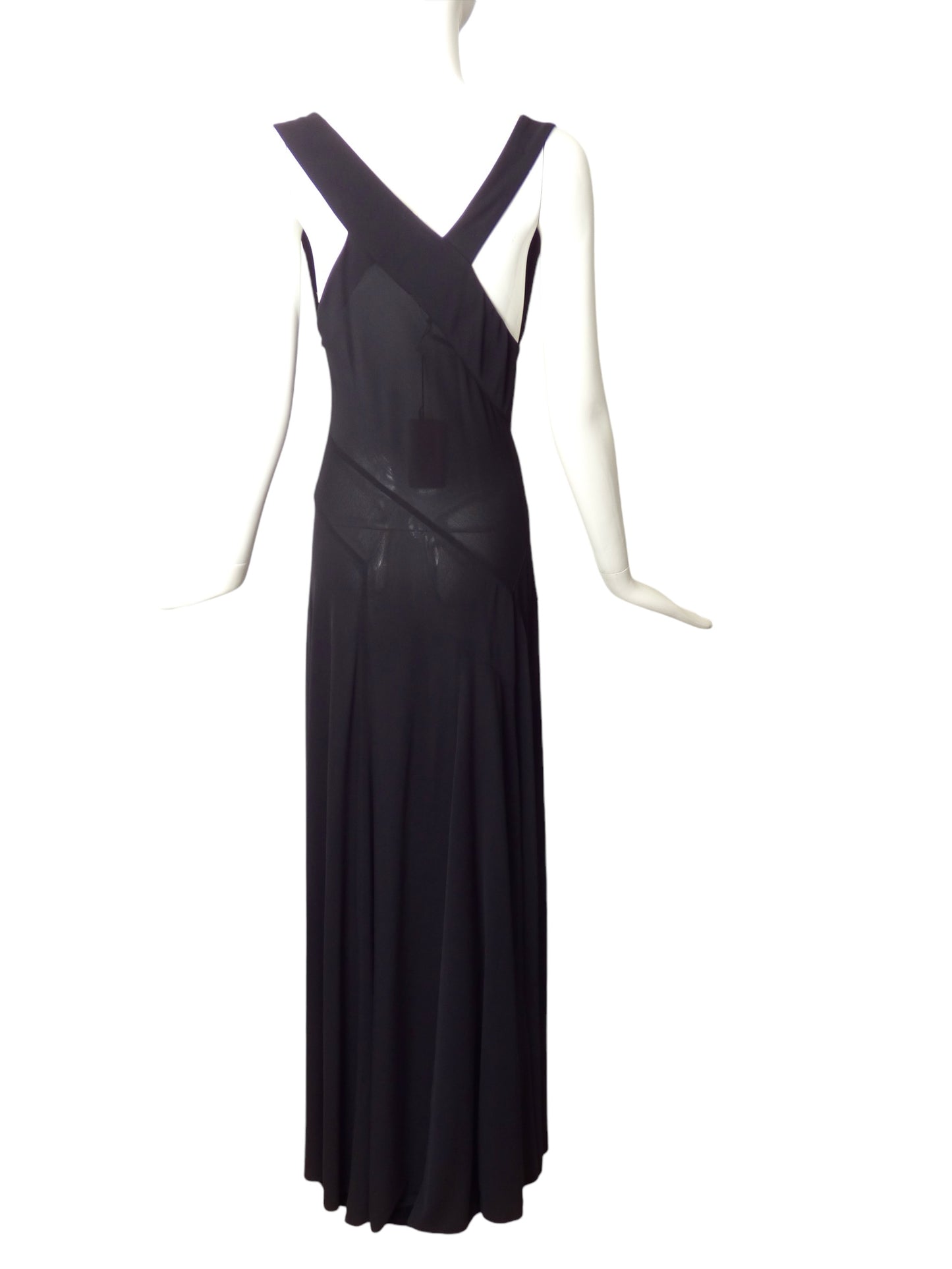 ALAIA- NWT Black Jersey Knit Evening Gown, Size 10