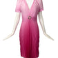 THIERRY MUGLER- 2010 NWT Pink Accordion Pleat Dress, Size 10