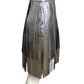 DROME- NWT Silver Metallic Fringe Leather Skirt, Size 6