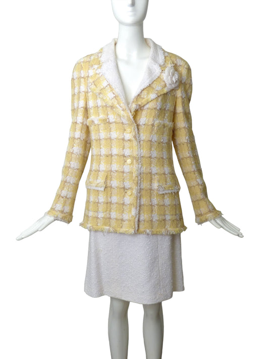 CHANEL- 2004 Cotton Tweed Skirt Suit, Size 10