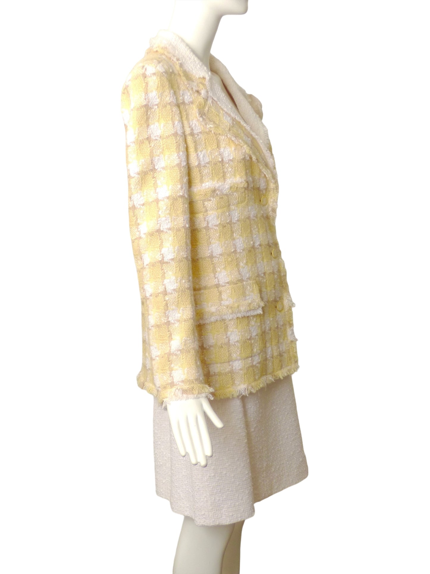 CHANEL- 2004 Cotton Tweed Skirt Suit, Size 10