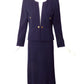 CHANEL- 1986 Navy Wool Skirt Suit, Size 10