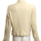 ANN DEMEULEMEESTER-  AS IS Ivory Leather Moto Jacket, Size 6