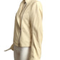 ANN DEMEULEMEESTER-  AS IS Ivory Leather Moto Jacket, Size 6