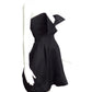 CLAUDE MONTANA- 1980s Black Silk Gazar Mini Dress, Size 8