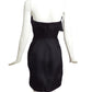 CLAUDE MONTANA- 1980s Black Silk Gazar Mini Dress, Size 8