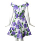 SCAASI- 1988 Floral Taffeta Dress, Size 8