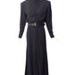 GALANOS- 1980s Black Silk Evening Gown, Size 10