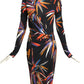 EMILIO PUCCI- 2017 Bamboo Leaf Print Jersey Dress, Size 6
