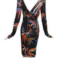 EMILIO PUCCI- 2017 Bamboo Leaf Print Jersey Dress, Size 6