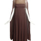 MALCOLM STARR- 1960s Brown Chiffon Evening Gown, Size 4