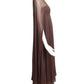 MALCOLM STARR- 1960s Brown Chiffon Evening Gown, Size 4