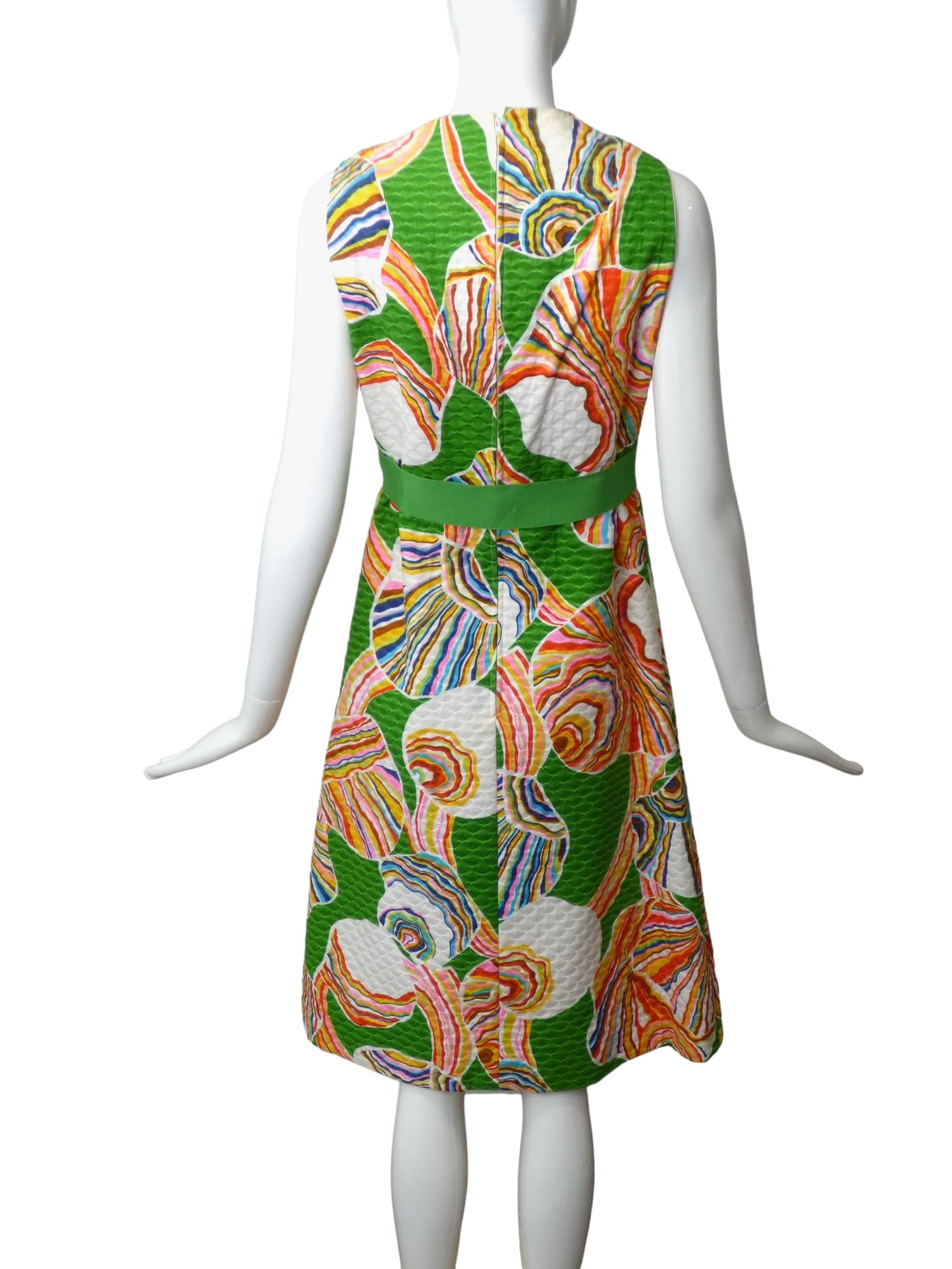 MOLLIE PARNIS- 1960s Cotton Print Dress, Size 6