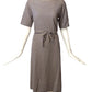 MARCHESA DI GRESY-1970s Wool Knit Stripe Dress, Size 6