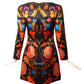 TEMPERLEY-2014  NWT Floral Print Satin Dress, Size 4