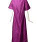 MANUEL MENDEZ- 1970s Purple Taffeta Wrap Gown, Size 4