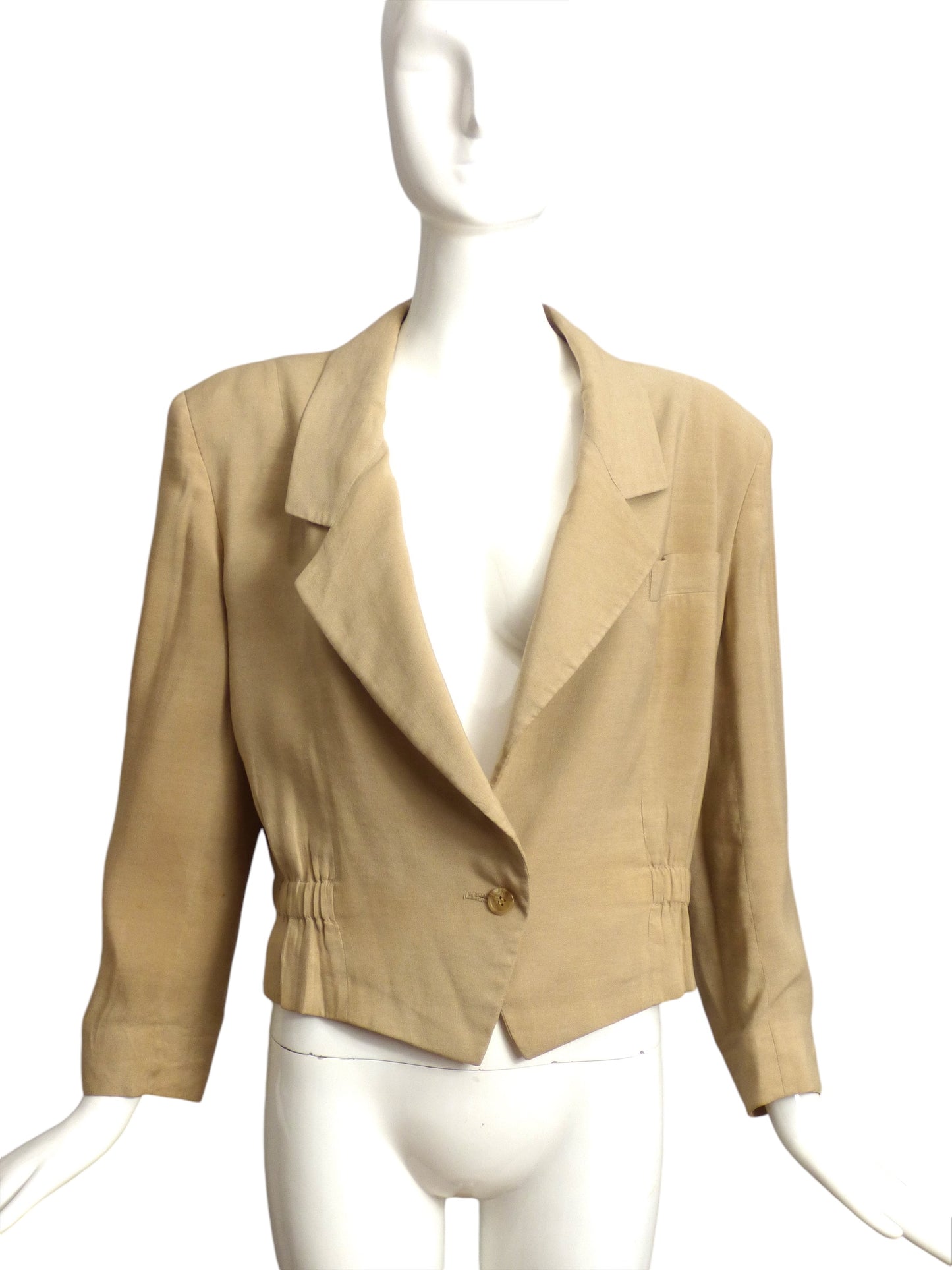 CALVIN KLEIN- 1980s Silk Jacket, Size 8